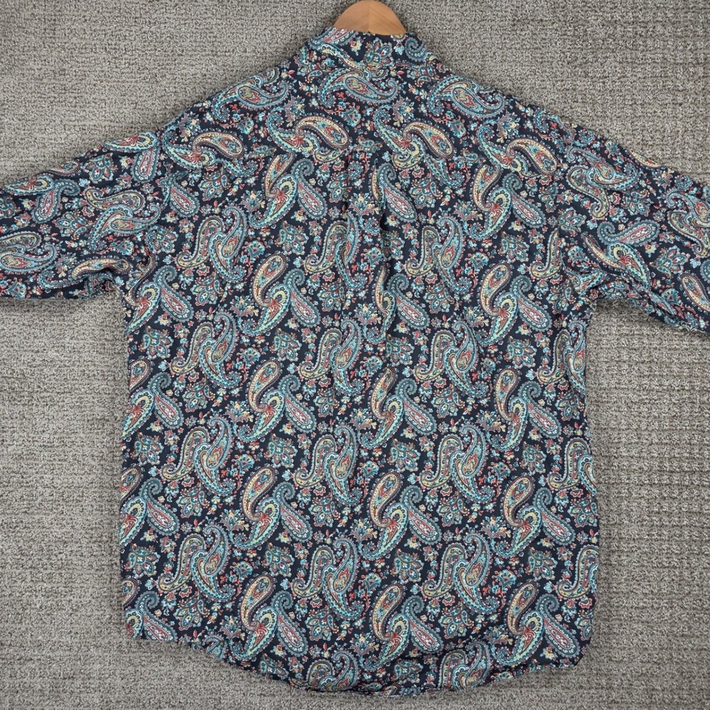 Cinch Mens XXL Long Sleeve Paisley Button Up Western Shirt Multicolor Cotton - Picture 3 of 7